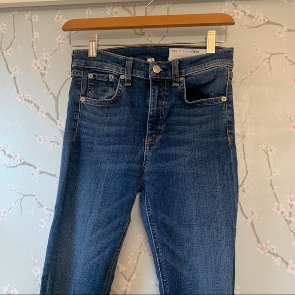 Rag & Bone High Rise Skinny Jeans Frayed in Bonnie - Picture 11 of 16